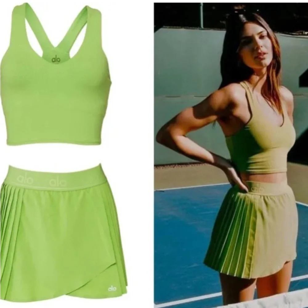ALO Green Aces Tennis Skirt 🎾